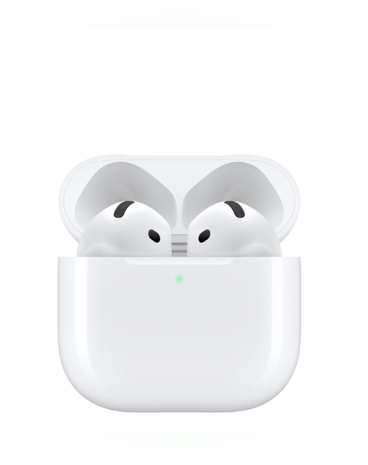 Apple AirPods 4 with open charging case