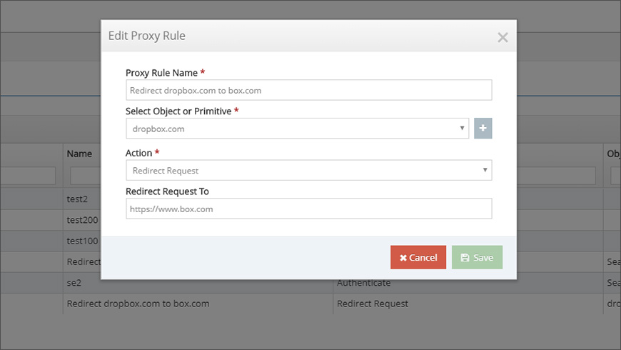 An example of a rule that performs a domain redirection