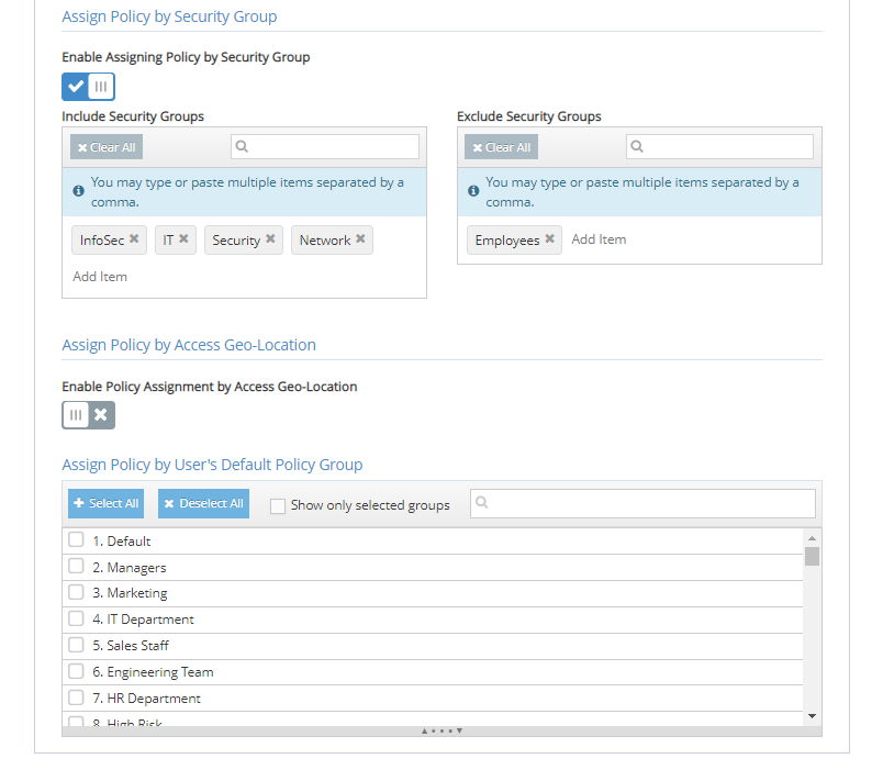 Leverages Identity Provider group assignments